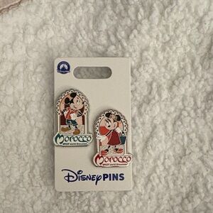 Disney Morocco Epcot Pins with Red and Black Accents